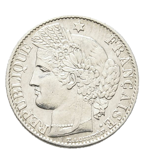 Monnaie de 50 Centimes en argent massif «Cérès IIIème République»