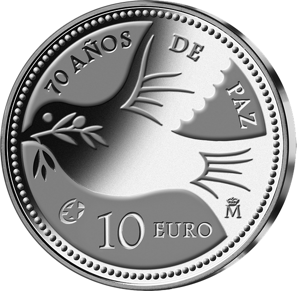 Les Euros en argent Europa «70 ans de paix en Europe» Espagne 2015
