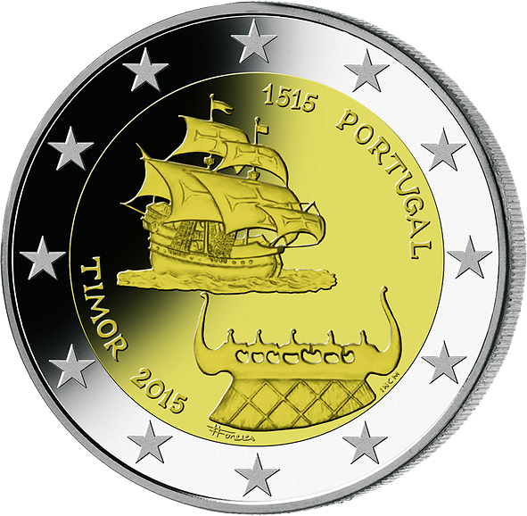 Monnaie de 2 Euros «500e anniversaire du premier contact entre le Portugal et le Timor» Portugal 2015 