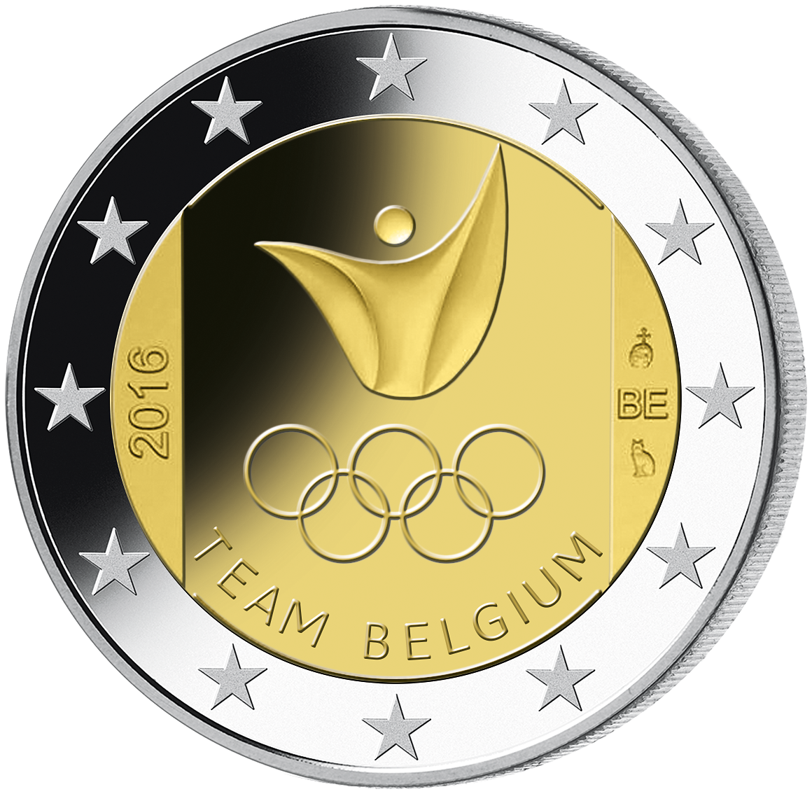 Monnaie de 2 Euros «Equipe Belge JO de Rio» Belgique 2016 