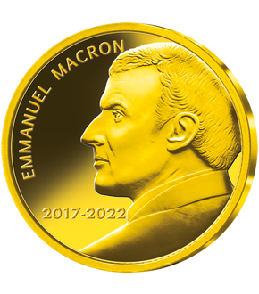 Frappe en or pur "Emmanuel Macron" 2017-2022 