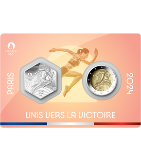 La cartelette exclusive des monnaies officielles 10 euros argent et 2 euros BU Semeuse - Marianne