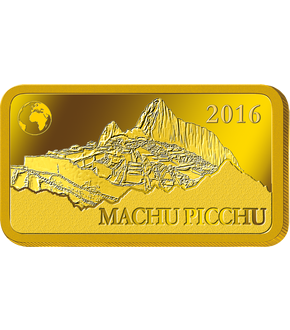 Monnaie-lingot de 10 Dollars en or pur le plus pur «Machu Picchu – Ruine Inca» 