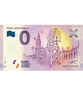 Billet Souvenir 0 Euros - Pape Jean-Paul II