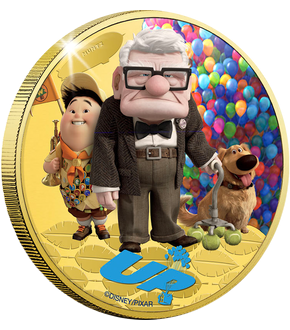Frappe officielle colorisée & dorée à l'or pur «Disney - Pixar: Là-Haut»