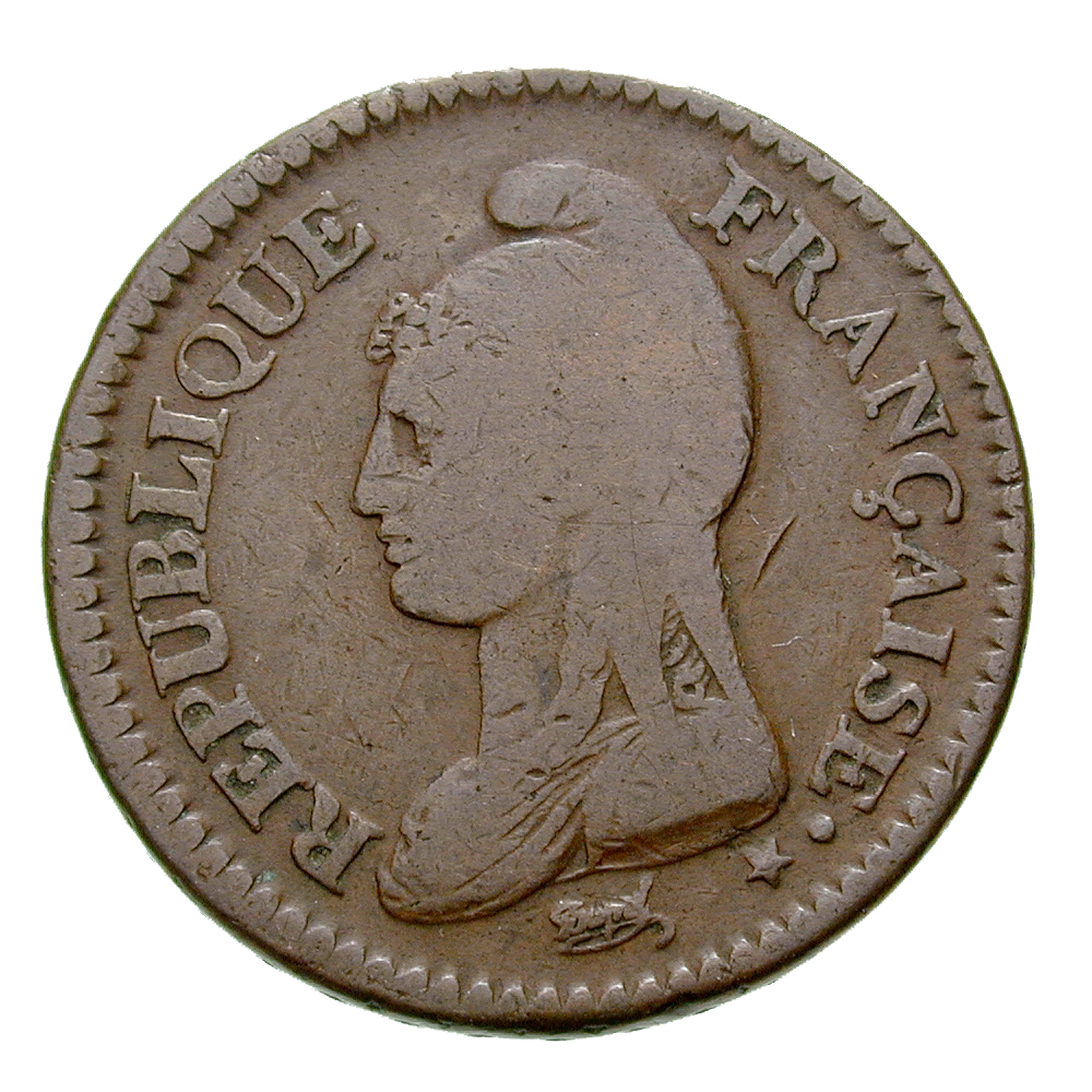 Monnaie d’un Décime Première République