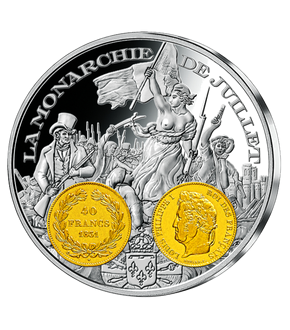 Frappe dorée à l´or pur 2000 ans d'histoire monétaire française: « 40 Francs Or Louis-Philippe 1831 »