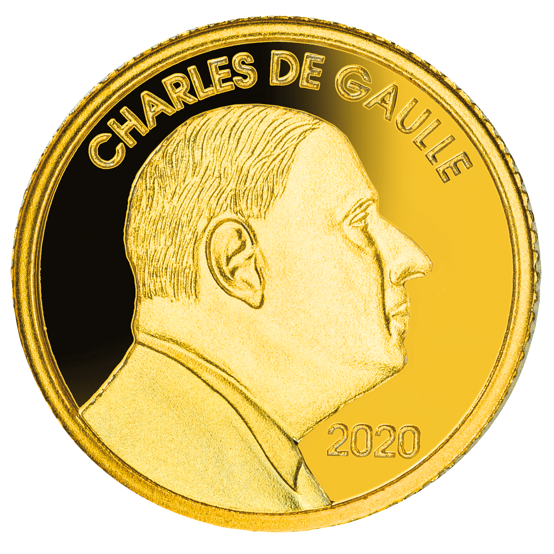 Monnaie officielle en or pur « Charles de Gaulle » 2020