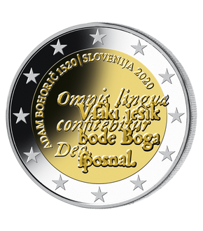 Monnaie commémorative de 2 Euros «500ème anniversaire de la naissance d'Adam Bohoric» Slovénie 2020