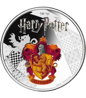 Monnaie officielle argentée et colorisée «Harry Potter - Gryffondor» 2020