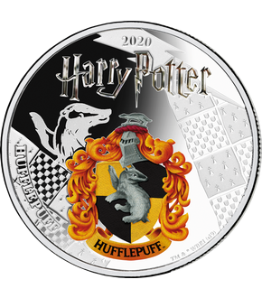 Monnaie officielle argentée et colorisée «Harry Potter -Poufsouffle» 2020