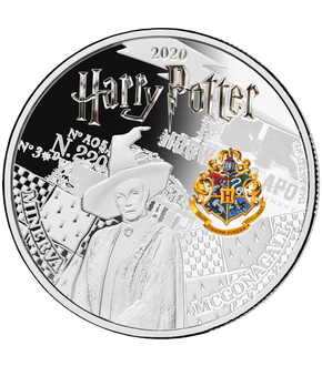Monnaie officielle argentée et colorisée «Harry Potter - Minerva McGonagall» 2020 
