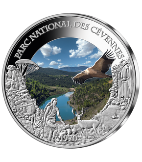 Frappe en argent colorisé «Parc national des Cévennes»