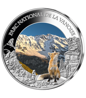 Frappe en argent colorisé «Parc national de la Vanoise»