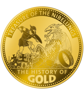 La monnaie 1/100 d'once or «L'Histoire de l'or : Le trésor des Nibelungen»
