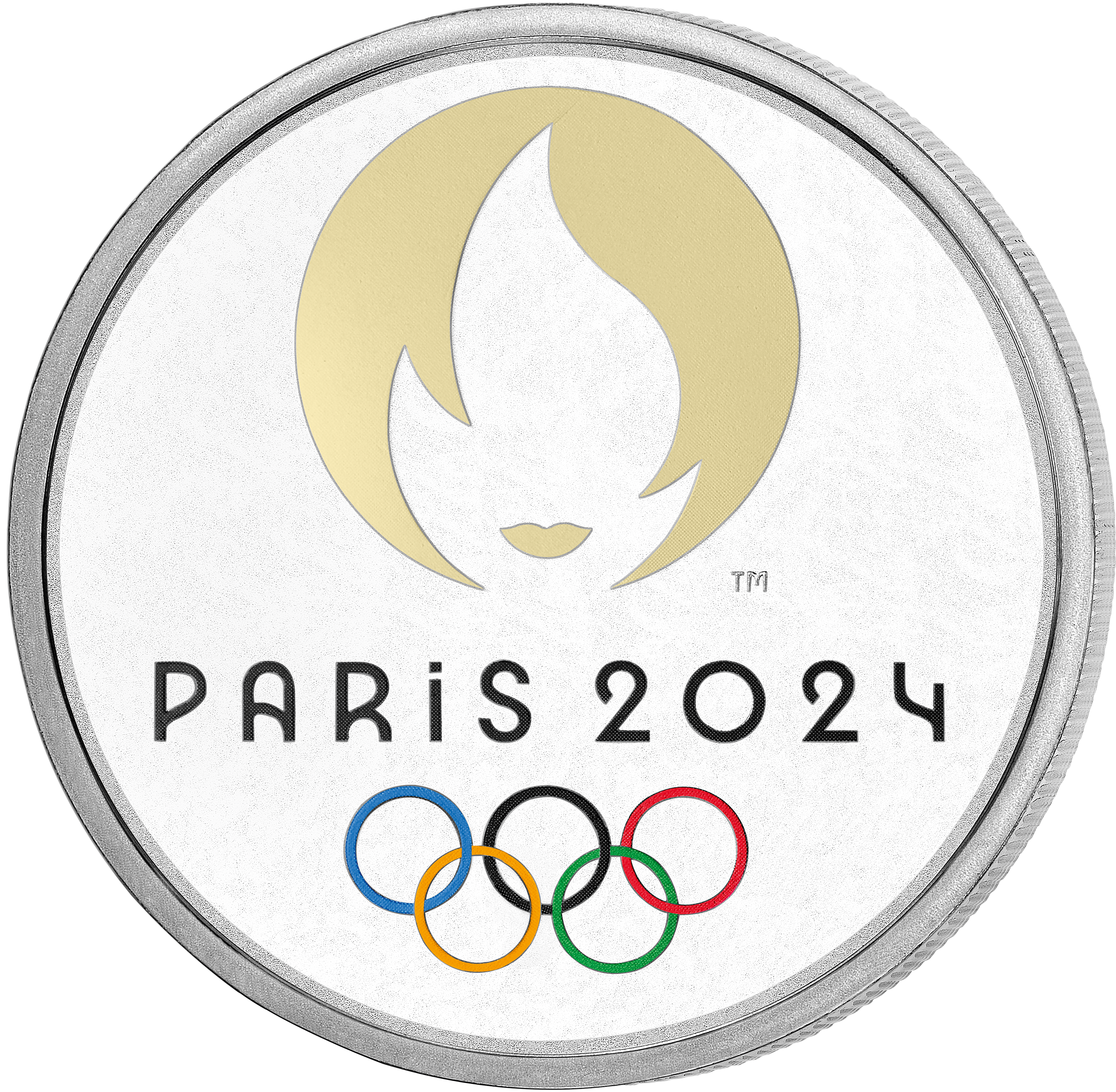 Jeux Olympiques de Paris 2024 Blister - emblème olympique Médaillon 34 mm