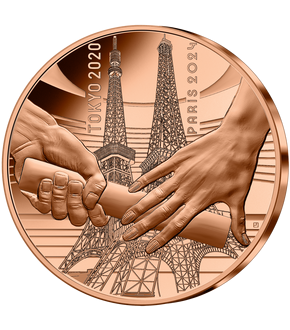 Paris 2024 : Les monnaies commémoratives 1/4 Euro en acier cuivré en l'honneur des athlètes !