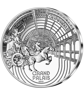 Monnaie de 10 Euros en argent pur «PARIS 2024 - Série Héritage: Le Grand Palais» 2021 