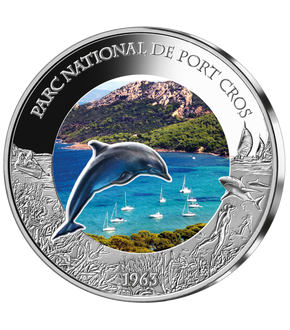 Frappe en argent colorisé «Parc national de Port Cros»