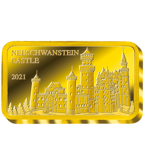 Monnaie-lingot en or le plus pur «Château de Neuschwanstein»