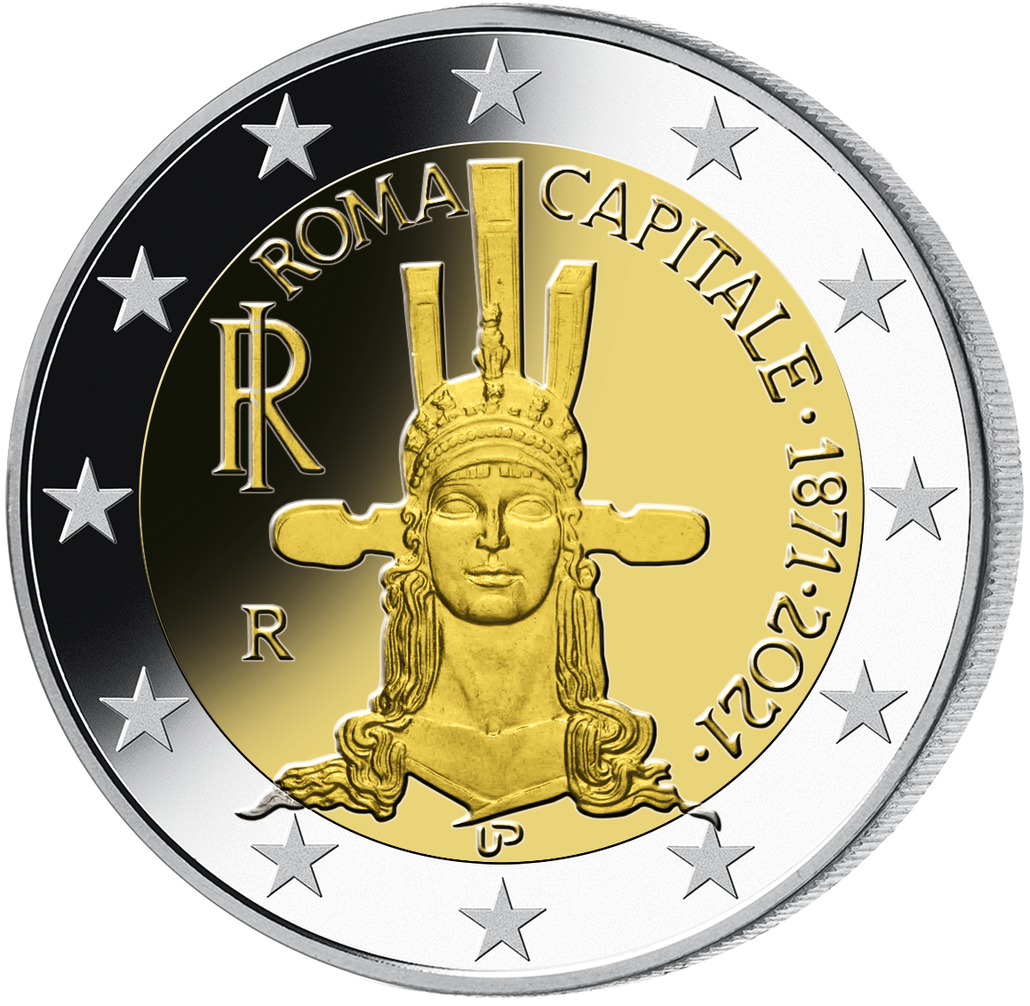 Monnaie commémorative de 2 Euros «150ème anniversaire de la proclamation de Rome en tant que capitale» Italie 2021