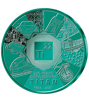 Monnaie en titane 230ème anniversaire de la découverte du Titane" - 2021 - Iles Salomon"