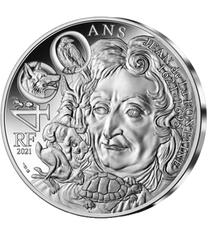 Monnaie de 10 Euros en hommage aux 400 ans de la naissance de Jean de la fontaine 