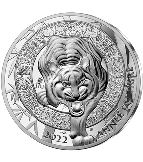 Monnaie de 10 Euros en argent pur «Année du tigre» 2022 