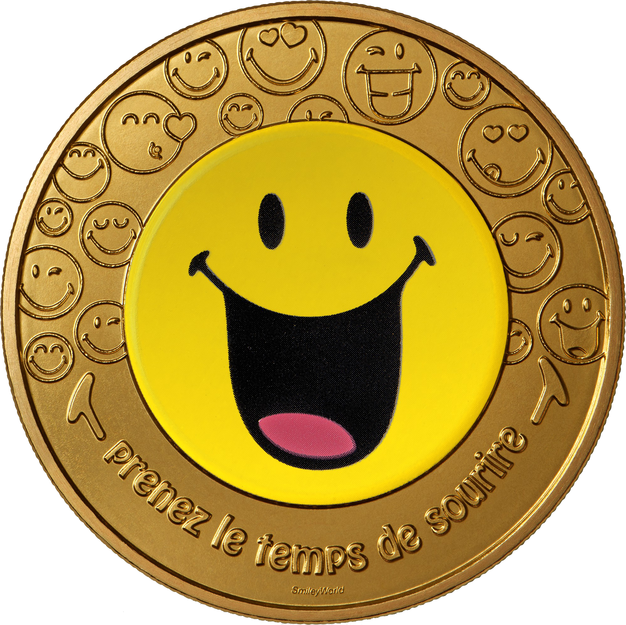 Mini-médaille Smiley - Rire