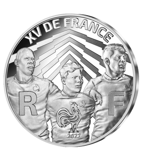 La monnaie en argent pur de 10€ « Rugby - XV de France 2022 » 