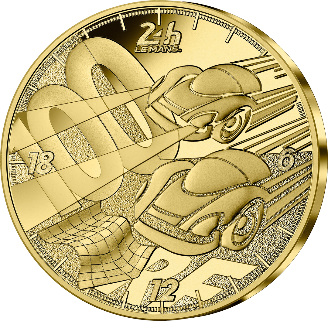 Monnaie de 50€ 1/4 once en or pur  « 24h du mans » 2023