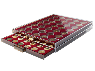 Münzbox für Münzkapseln - 35 Fächer für 26 mm Durchmesser