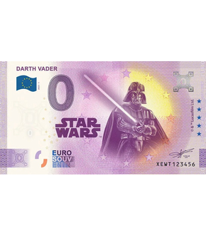 Billet Souvenir 0 Euros " Star Wars Dath Vader"