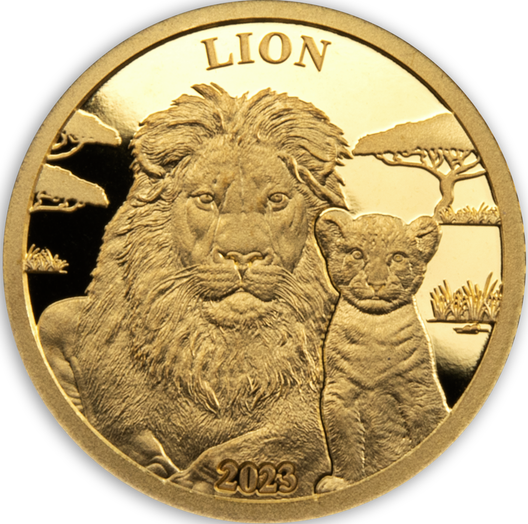 Monnaie en or pur «Lion» Burundi 2023