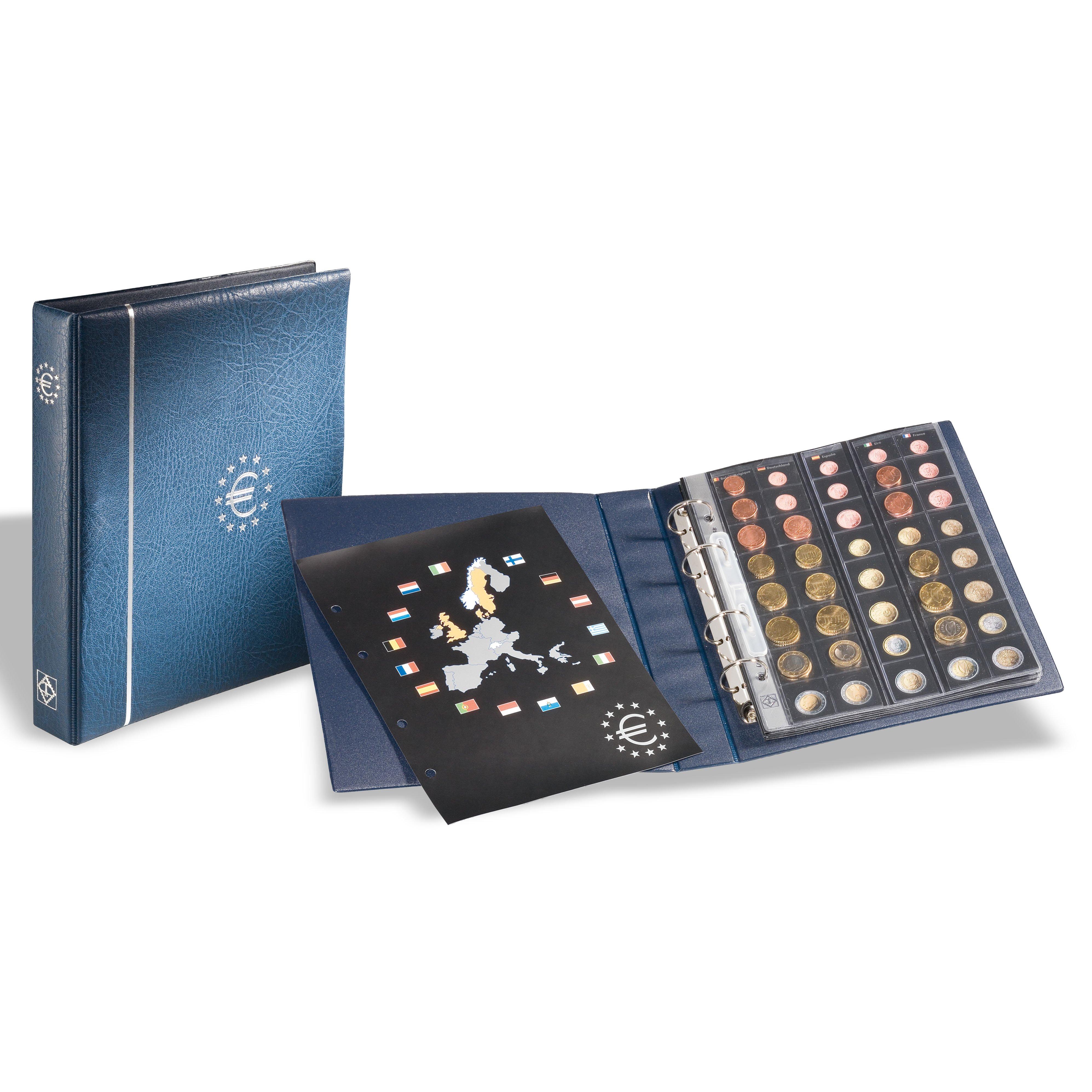 Münzalbum OPTIMA, für Euro-Kursmünzen, blau