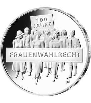 Die erste 20-Euro-Silbergedenkmünze des Jahrgangs 2019 "100 Jahre Frauenwahlrecht“