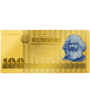 Die ersten DDR-Mark-Gold-Banknoten in reinstem Gold – Ihre Startlieferung: "100 Mark der DDR"!