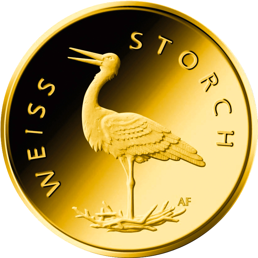 20 Euro Gold Münze BRD Weißstorch 2020, st - münzen ...