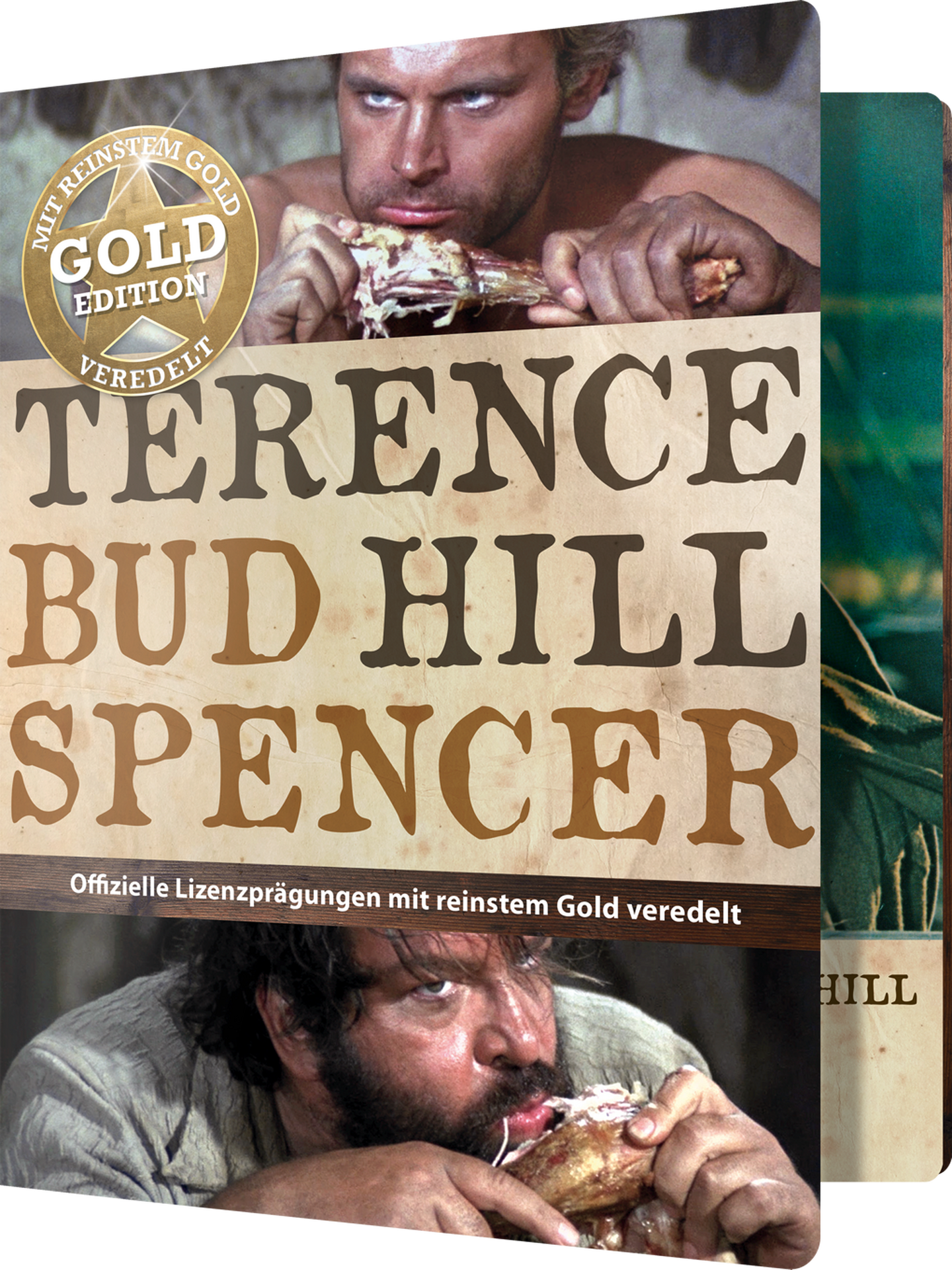 Das Sammelalbum zur Aufbewahrung von 18 offiziellen Lizenzprägungen von Terence Hill und Bud Spencer