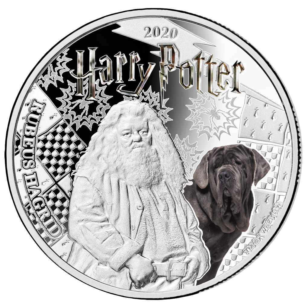 Monnaie officielle argentée Harry Potter « Rubeus Hagrid »