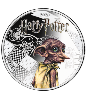 Monnaie officielle argentée et colorisée «Harry Potter - Dobby» 2020
