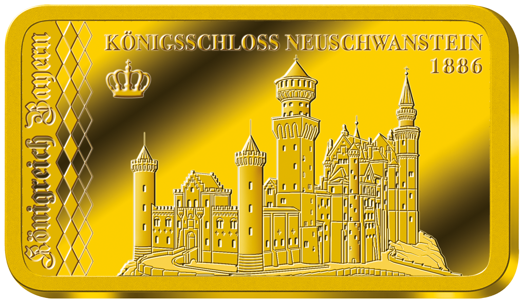 Goldbarren-Edition „Königreich Bayern“ – Start: „Schloss Neuschwanstein“
