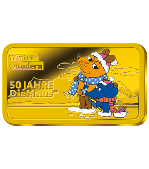 Goldbarren-Kollektion "50 Jahre DieMaus" - Ihr Start: "Winterwandern"