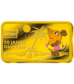 Goldbarren-Kollektion "50 Jahre DieMaus" - Ihr Start: „Strandurlaub“