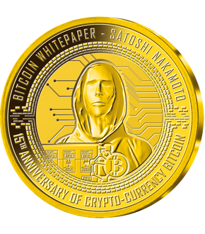 15 Jahre Kryptowährung Bitcoin - vollvergoldete Jubiläums-Kollektion