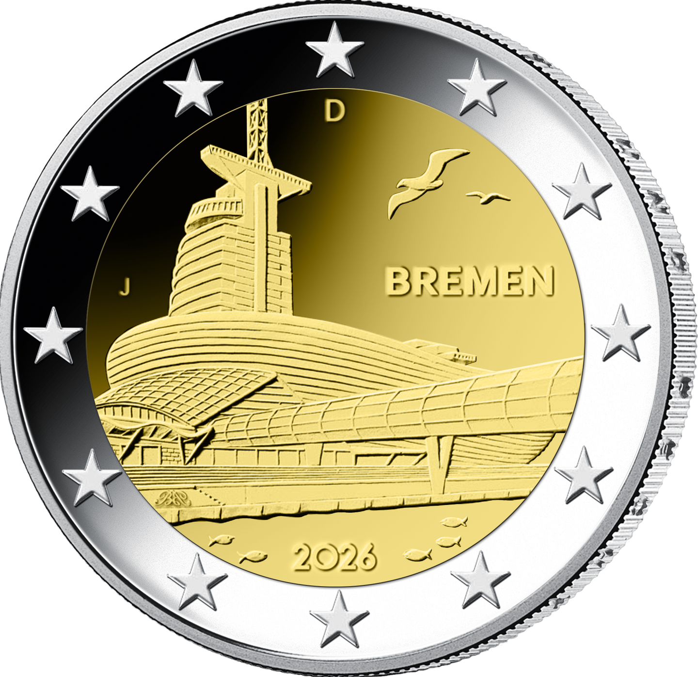 2 Euro Munze Bremen