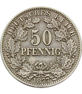 Deutsches Kaiserreich 50 Pfennig 1877-1878