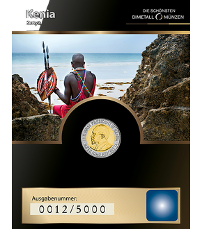 Die schönsten Bimetallmünzen: 5 Shillings Kenia "Das Licht Afrikas"