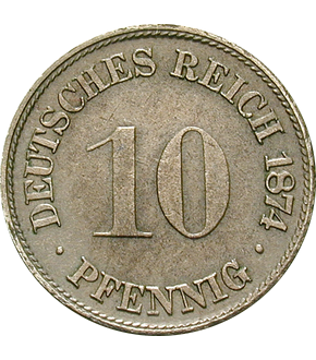 Deutsches Kaiserreich 10 Pfennig 1873-1889