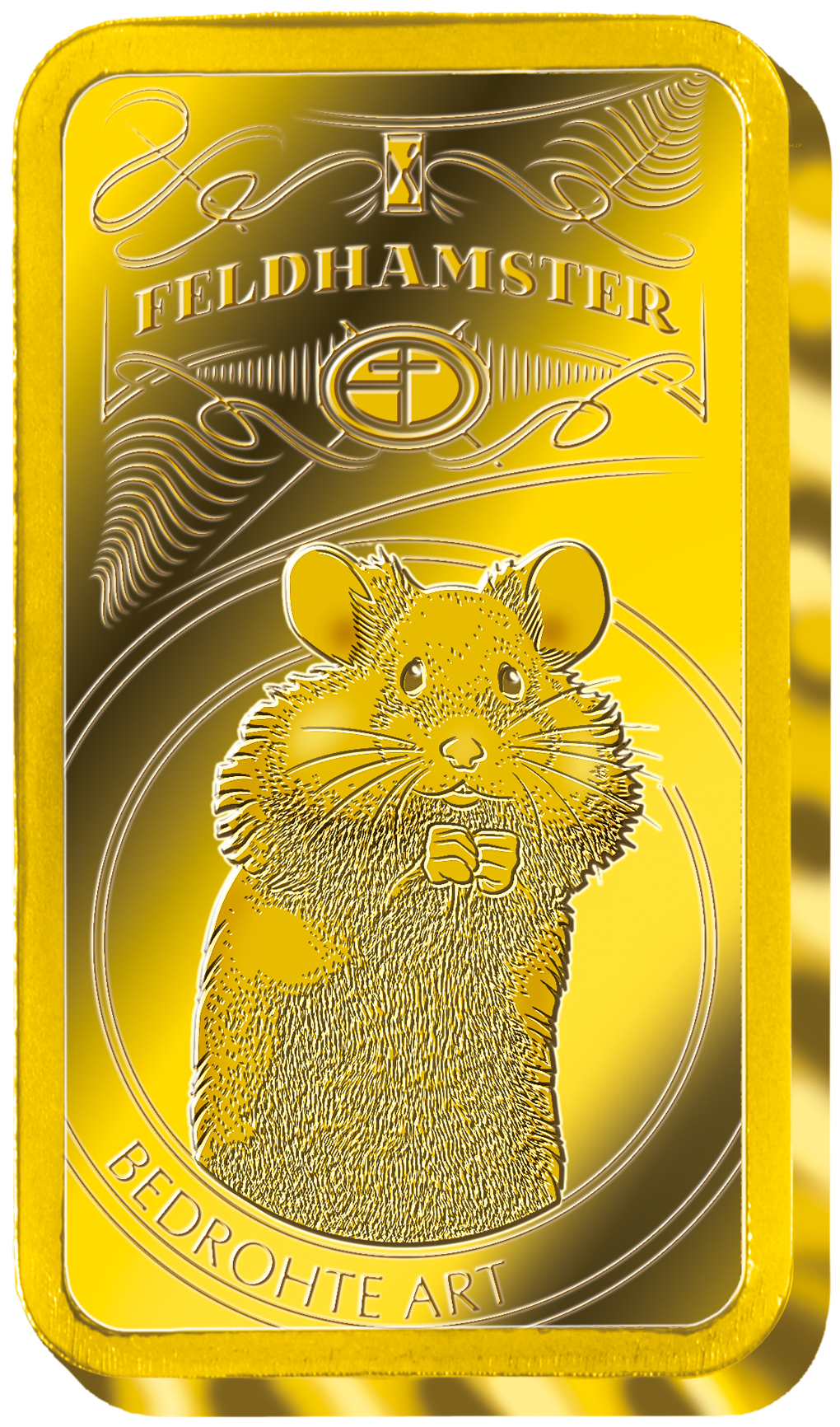 „Bedrohte deutsche Tiere“ in reinem Feingold (999,9/1000)! – Start: „Feldhamster"